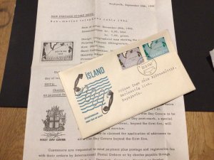 Iceland 1962 Atlantic Telephone Cable  first day cover Ref 60382