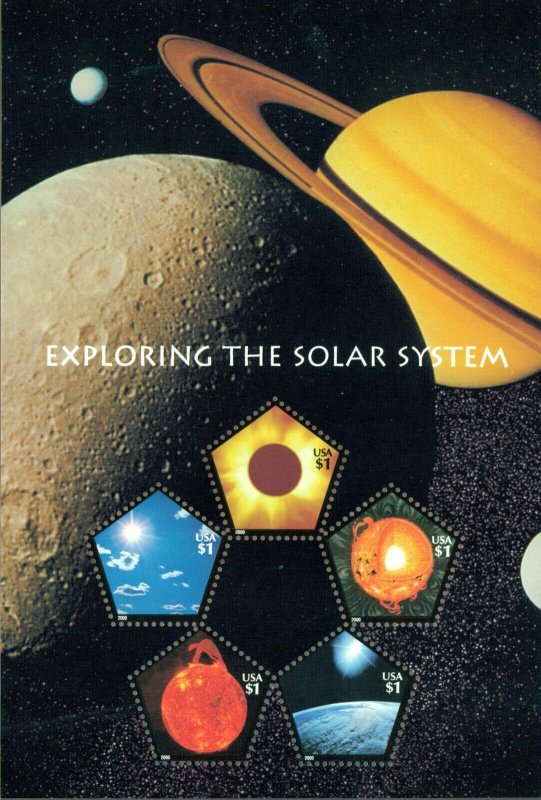 US: 2000; EXPLORING THE SOLAR SYSTEM Sheet Sc 3410; $1.00 Values 