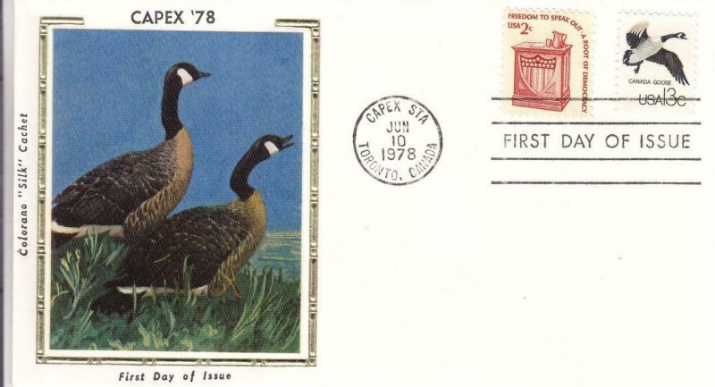 1978, CAPEX-Canada Goose, Colorano Silk, FDC (D15152)