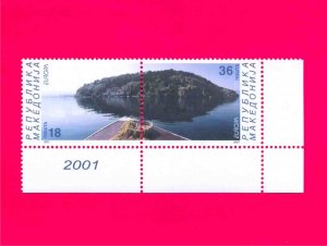 MACEDONIA 2001 Europa CEPT Water - Treasure of Nature Sea Island pair Mi228-229