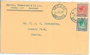 POSTAL HISTORY -  BAHAMAS : COVER from NASSAU to INAGUA 1941