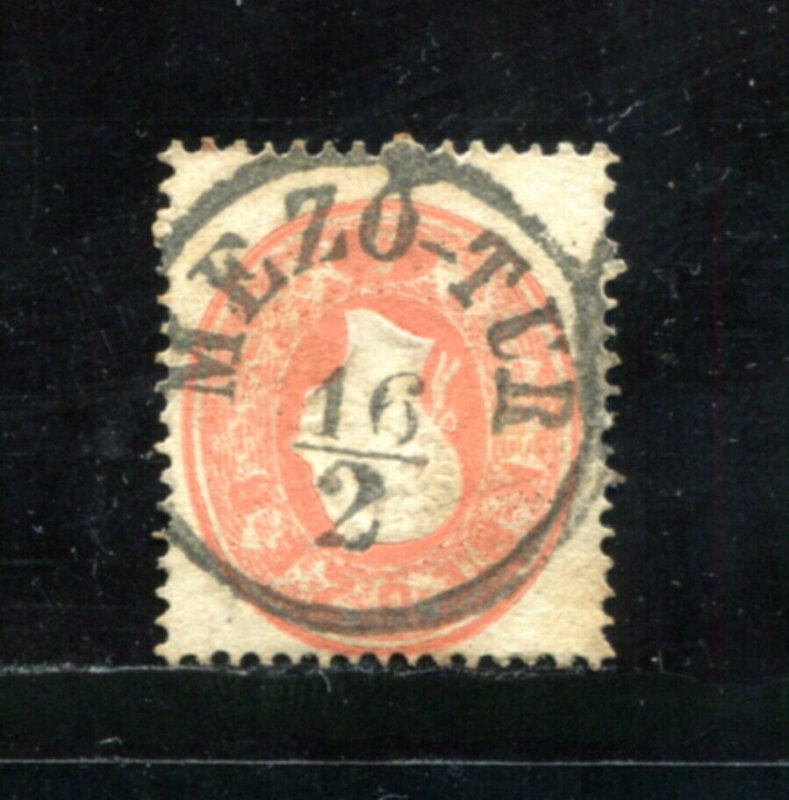 x434 - AUSTRIA - Postmark MEZő-TUR Mezőtúr (Hungary) - on Scott# 14 - Used