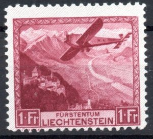 [AC] Liechtenstein 1930 Scott #C6 Mint *Light Hinged* VF OG