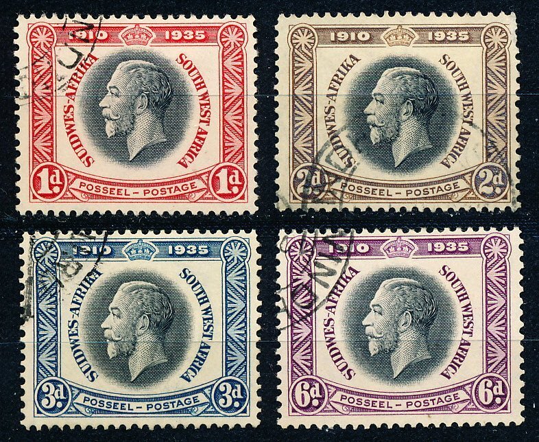 South West Africa #121-124  Set of 4 Used