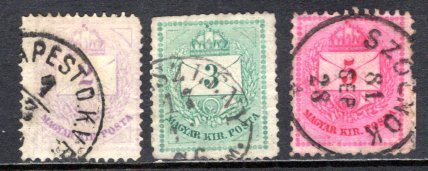 Hungary  #13-15    Used  VF  CV $4.50   ....   2761331