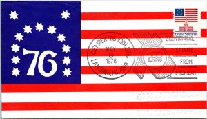 US SPECIAL EVENT CACHETED COVER CEMPEX '76 AT LANSING MICHIGAN BICENTENNIAL