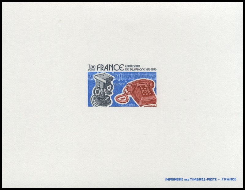 France, 1950-Present #1500 (YT 1905) Cat€50, 1976 Centenary of the First Te...