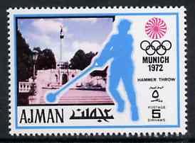 Ajman 1971 Hammer 5dh from Munich Olympics perf set of 20...