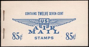 US #C60a COMPLETE BOOK, BKC7, VF mint never hinged, fresh!