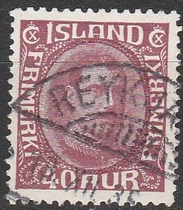 Iceland #184 F-VF Used CV $24.00 (D2368)