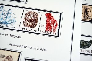 COLOR PRINTED SWEDEN 1941-1970 STAMP ALBUM PAGES (47 illustrated pages)