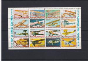 Republic of Equatorial Guinea Aviation Aeroplanes MNH Stamps Sheet Ref 25095