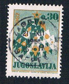 Yugoslavia 844 Used Stylized Christmas tree (BP1638)