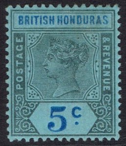 BRITISH HONDURAS 1891 QV 5C