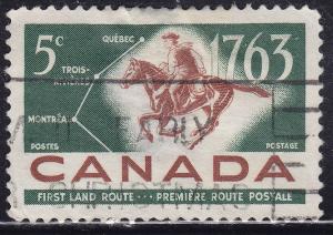 Canada 413 French-Canadian Pony Express 5¢ 1963