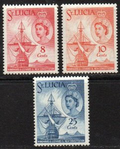 St. Lucia Sc #173-175 Mint Hinged