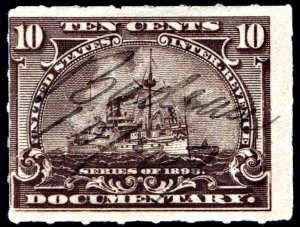 R168 10¢ Documentary Stamp (1898) Used