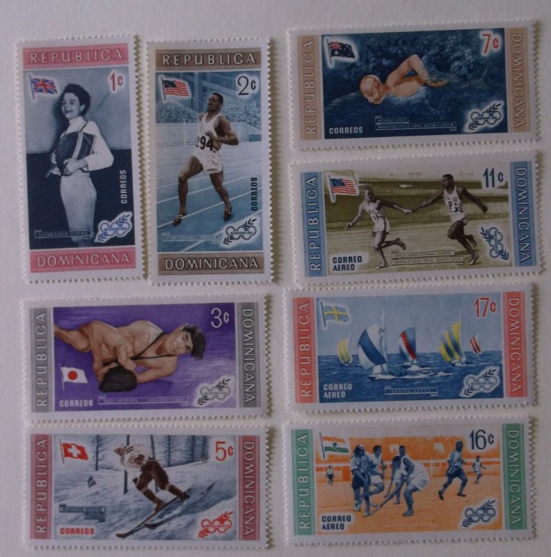 Dominican Republic 501-5, C106-8 MNH Cat $2.60 Olympic Topical
