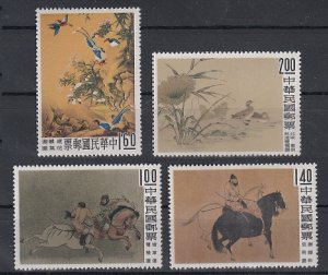 RO China- Taiwan 1960 Paintings from Palace Museum (4v Cpt) MNH CV$45