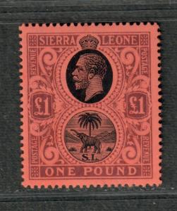 Sierra Leone Sc#119 M/LH/VF-EF, Cv. $250