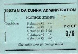 TRISTAN DA CUNHA 3s/6d BOOKLET SG.SB1b QEII Stamps 1958 Cat £325 {samwells}SS50