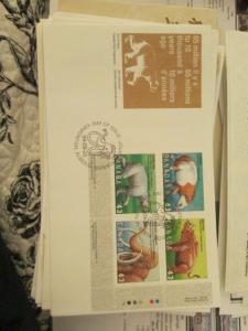 Canada #1532a FDC prehistoric creatures LR