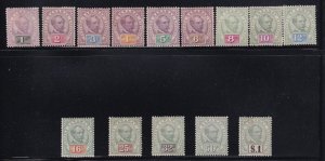 Sarawak Scott # 8 - 21 F-VF set mint OG hinged nice color scv $ 683 ! see pic !