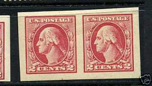 Scott #532 Washington Offset Imperf Pair (Stock#532-88)