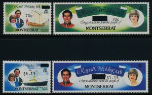 Montserrat 509-10,3-4 MNH Prince Charles, Princess Diana Wedding, Ships