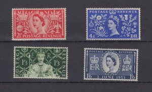 GB QEII 1953 Coronation Set SG532/535 MLH BP7744