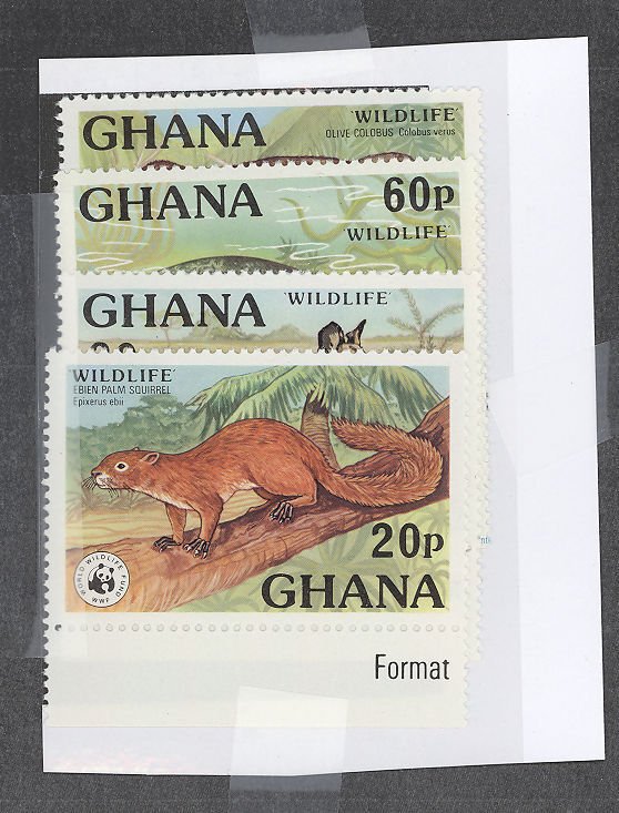 Ghana #621-624  Single (Complete Set) (Fauna) (Wwf)
