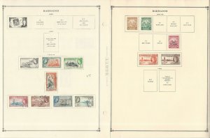 Barbados Stamp Collection on 30 Scott International Pages, To 1986, JFZ