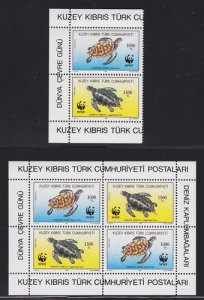 Turkish Northern Cyprus Sc 327-328a MNH. 1992 WWF cplt