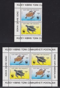 Turkish Northern Cyprus Sc 327-328a MNH. 1992 WWF cplt
