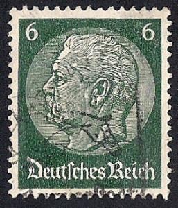 Germany #419 6pf President Rare Cancel Hindenburg used VF