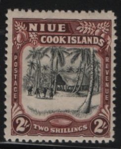 NIUE, 84, HINGED, 1944-46, VILLAGE SCENE