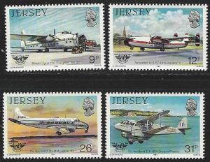 Jersey #3336-339 MNH Full Set of 4 Aircraft