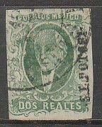 MEXICO-S.Luis Potosi 3a, SK1443, 2Rs, BLUE-GREEN, SINGLE USED. VF-XF. (1607)