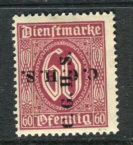 GERMAN SILESIA; 1920-22 Inter-Allied ' CGHS ' Optd. Mint hinged 60pf. X LETTERS 