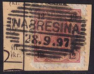 Austria - 1890 - Scott #56 - used - NABRESINA pmk Italy