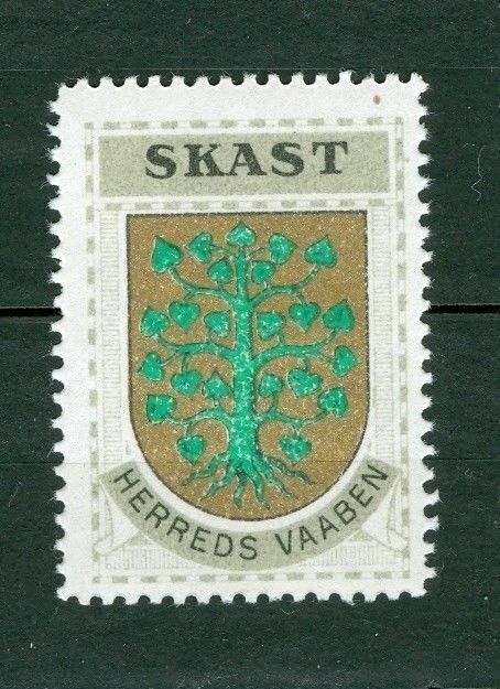 Denmark. Poster Stamp 1940/42, Mnh. District Skast. Coats Of Arms, Plant/Tree.