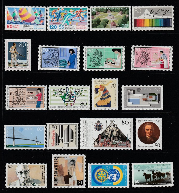 West Germany a small lot of MNH from 1987