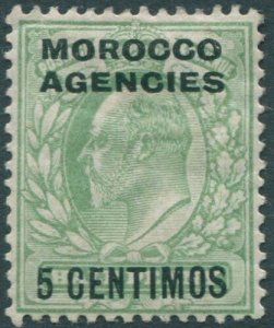 Morocco Agencies 1907 SG112 5c on ½d green KEVII MH (amd)