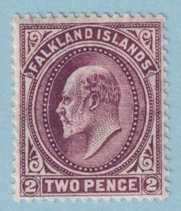 FALKLAND ISLANDS 24a REDDISH PURPLE  MINT HINGED * LIGHT CREASE - VERY FINE! EGY