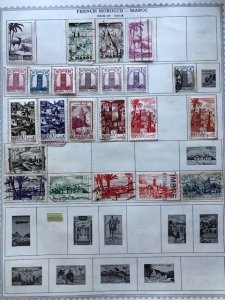 French Equatorial Africa on 11 old album pages