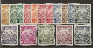 Barbados Sc #193-201A  set of 16 OG VF