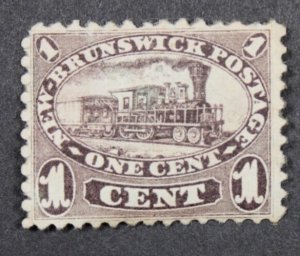 New Brunswick SC# 6a Brown Violet / Mint Light Hinged / Full Gum - S24393