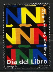 2002 Uruguay Book Day Ñ letter  Cv $7.25 #1947 ** MNH