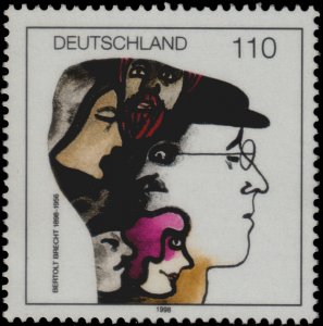 ✔️  GERMANY 1998 - BERTOLT BRECHT PLAYWRIGHT & POET - SC. 1990 MNH