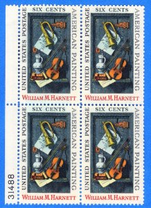 USA SC# 1386 **MNH**  6c  1969 BK OF 4  HARNETT, PAINTER SEE SCAN